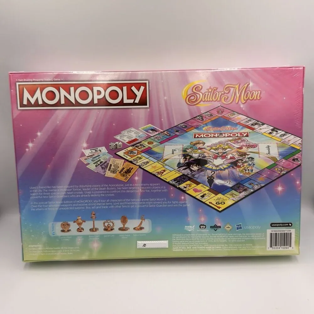 Monopoly Sailor Moon Collector’s Edition 2018 USAopoly Hasbro NEW Sealed Game
